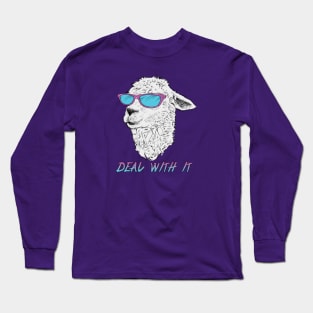 Deal With It Alpaca Long Sleeve T-Shirt